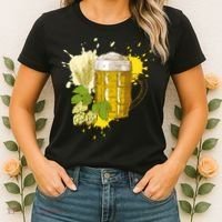Oktoberfest Fall Autumn Beer Splatter Women's T-Shirt thumb 2