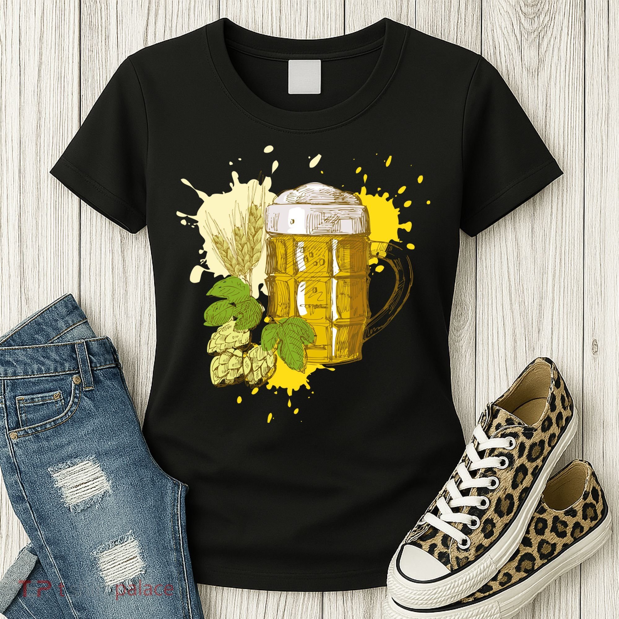 Oktoberfest Fall Autumn Beer Splatter Women's T-Shirt
