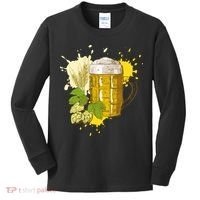 Oktoberfest Fall Autumn Beer Splatter Kids Long Sleeve Shirt thumb 0