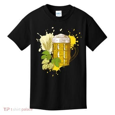 Oktoberfest Fall Autumn Beer Splatter Kids T-Shirt