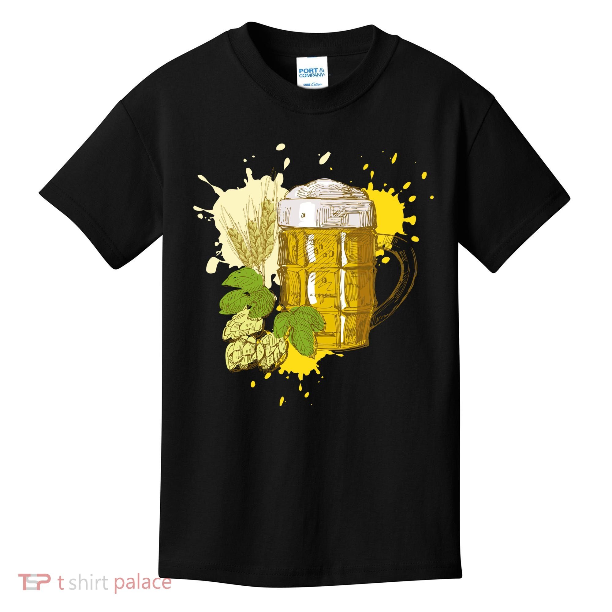 Oktoberfest Fall Autumn Beer Splatter Kids T-Shirt