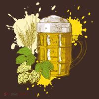 Oktoberfest Fall Autumn Beer Splatter Mousepad thumb 1