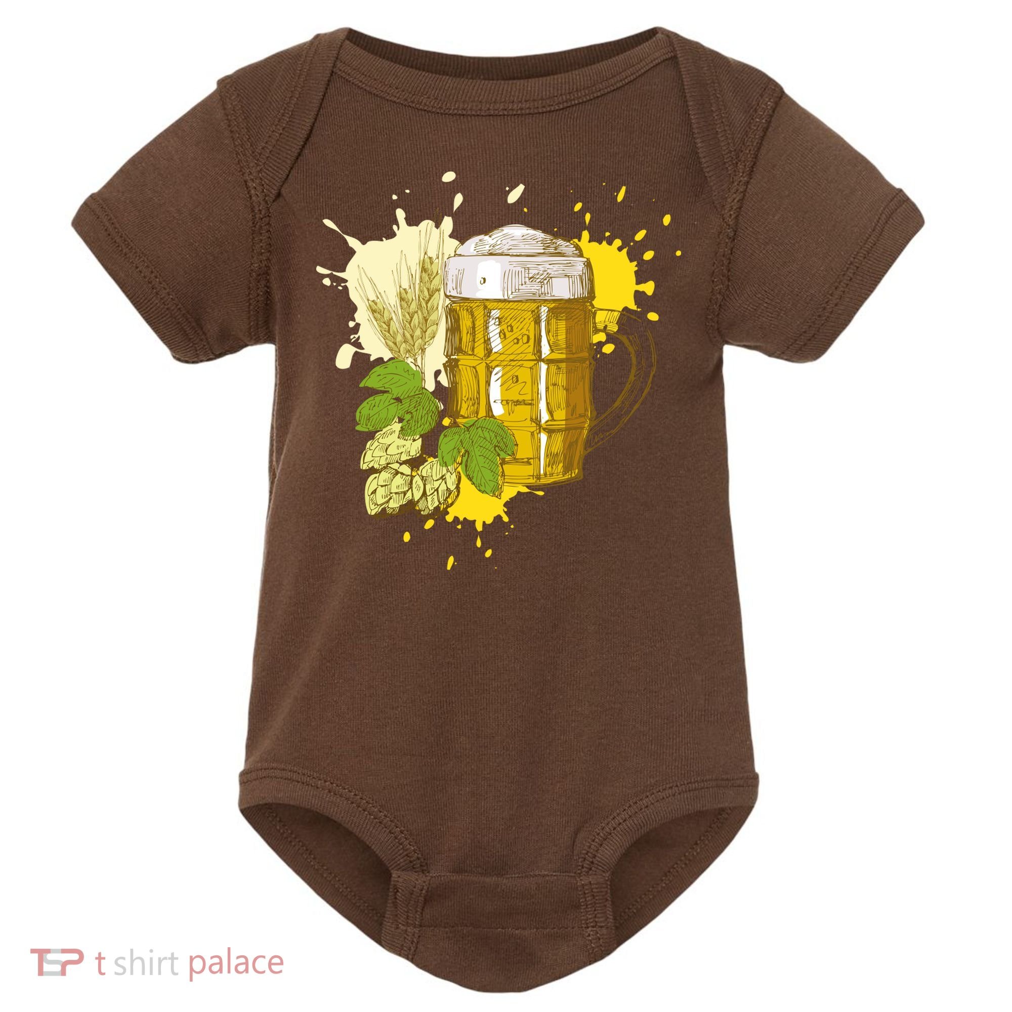 Oktoberfest Fall Autumn Beer Splatter Baby Bodysuit