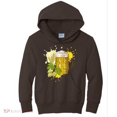 Oktoberfest Fall Autumn Beer Splatter Kids Hoodie