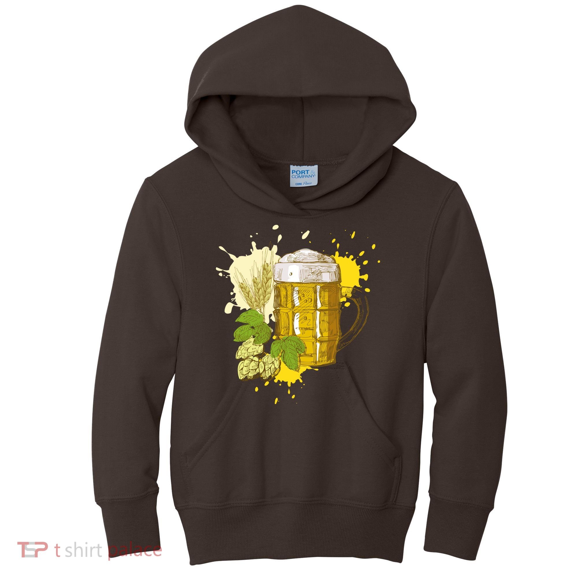 Oktoberfest Fall Autumn Beer Splatter Kids Hoodie
