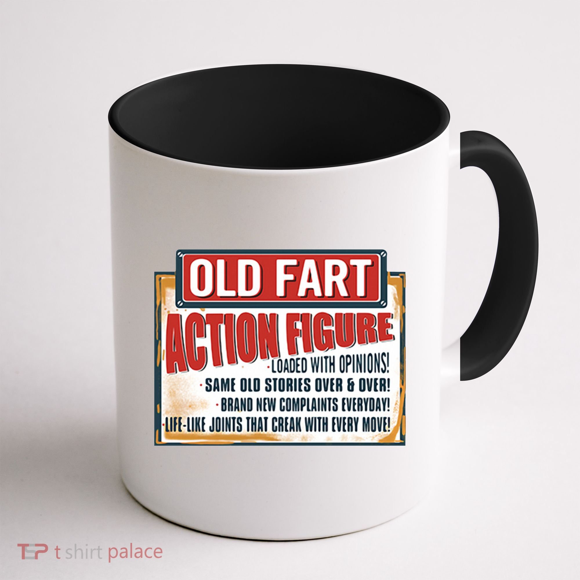 Old Fart Action Figure Loaded With Opinions Coffee Mug