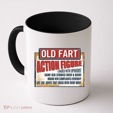 Old Fart Action Figure Loaded With Opinions Coffee Mug
