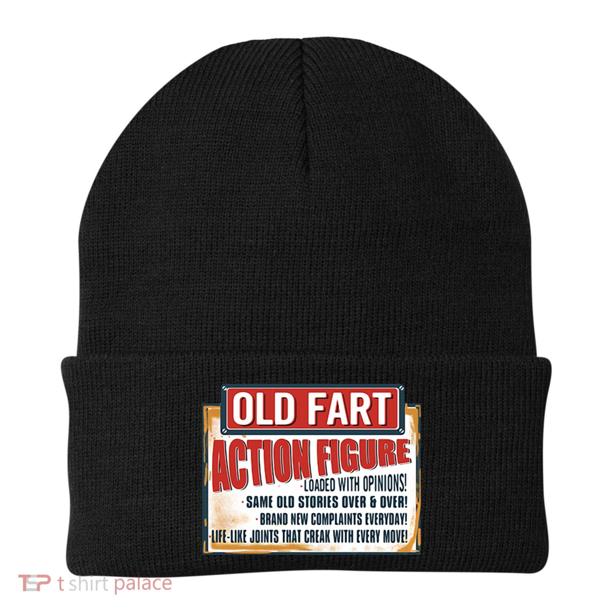 Old Fart Action Figure Loaded With Opinions Beanie