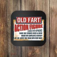 Old Fart Action Figure Loaded With Opinions Coaster thumb 0