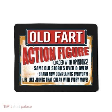 Old Fart Action Figure Loaded With Opinions Mousepad