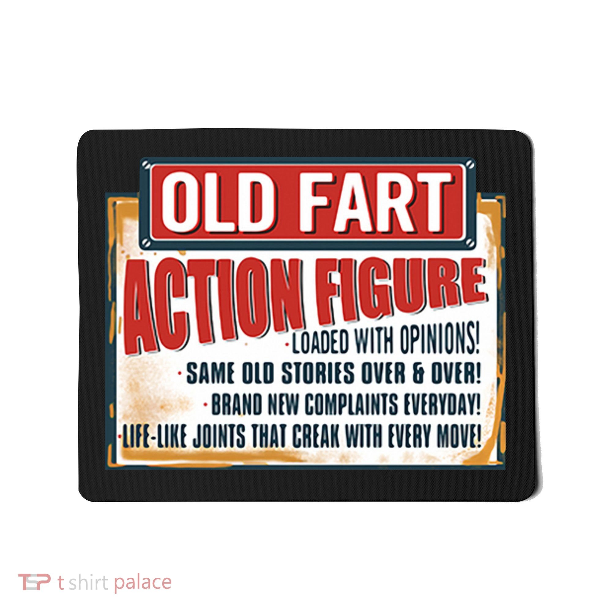 Old Fart Action Figure Loaded With Opinions Mousepad