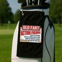 Old Fart Action Figure Loaded With Opinions Golf Towel thumb 2