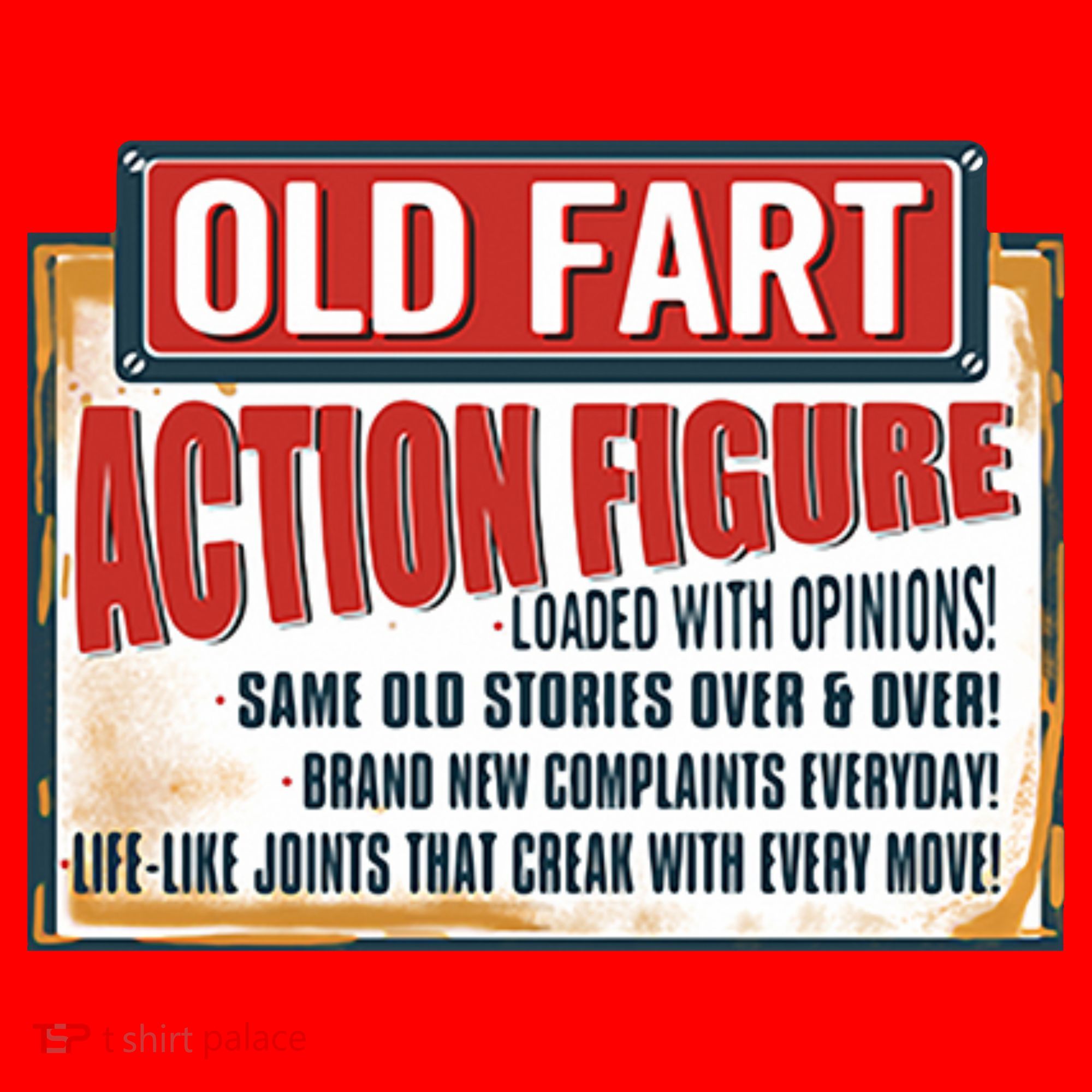 Old Fart Action Figure Loaded With Opinions Santa Hat