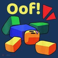 OOF! Funny Blox Noob Gamer Gifts For Gamers Polo thumb 2