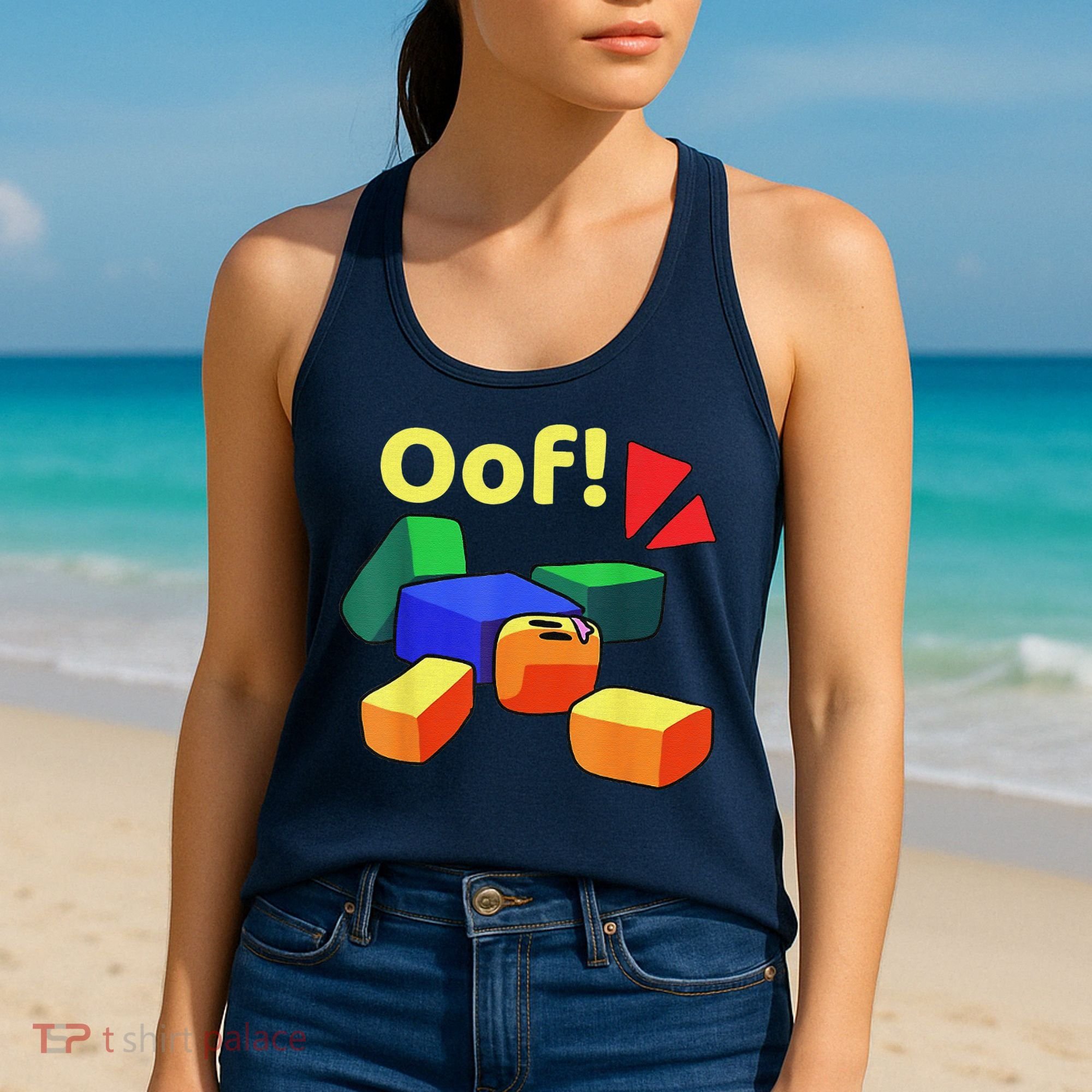 OOF! Funny Blox Noob Gamer Gifts For Gamers Women's Tank Top