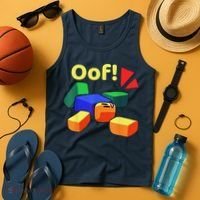 OOF! Funny Blox Noob Gamer Gifts For Gamers Tank Top thumb 4