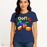 OOF! Funny Blox Noob Gamer Gifts For Gamers Women's T-Shirt thumb 4