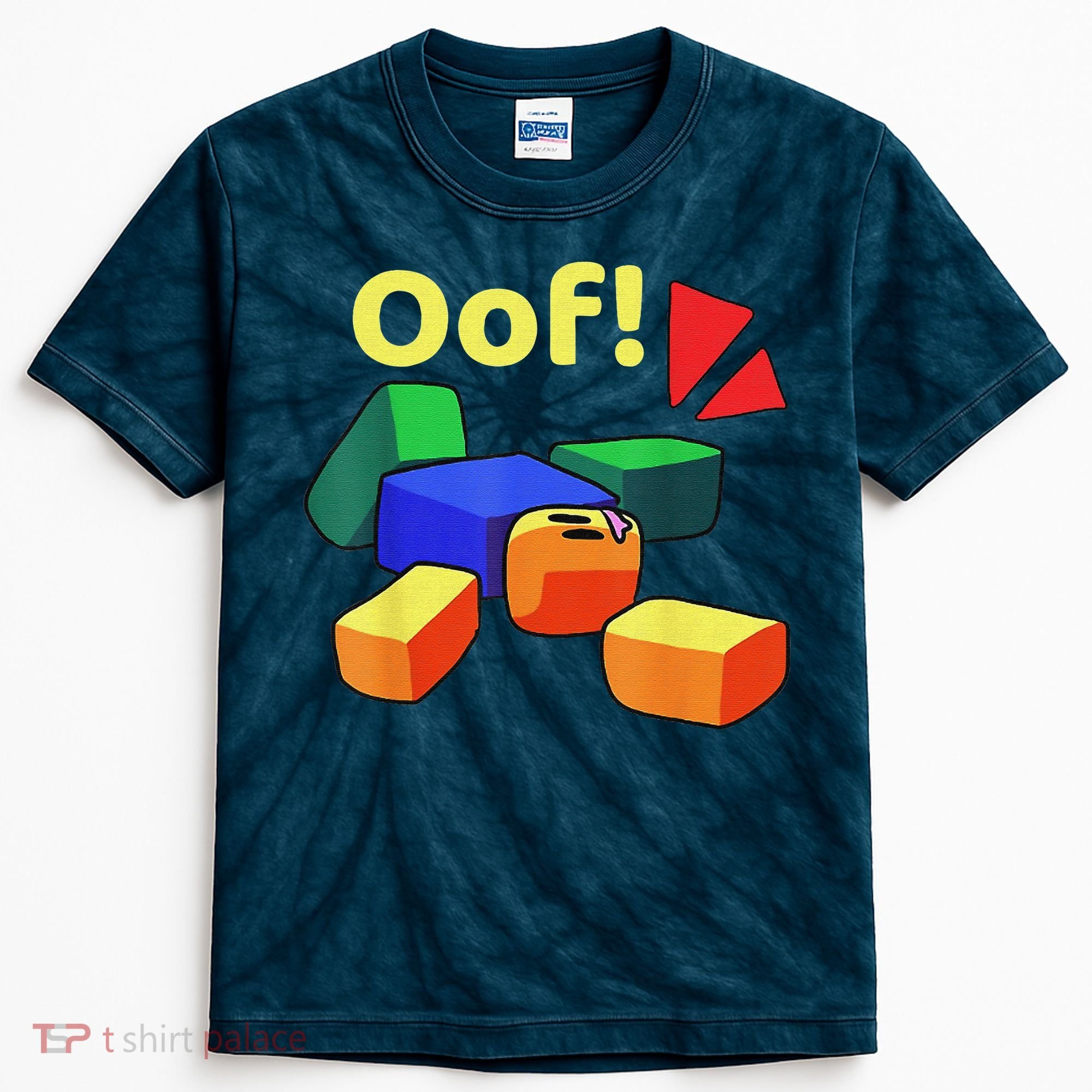 OOF! Funny Blox Noob Gamer Gifts For Gamers Kids Tie-Dye T-Shirt