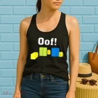 OOF! Funny Blox Noob Gamer Gifts For Gamers Women's Tank Top thumb 2
