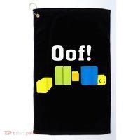 OOF! Funny Blox Noob Gamer Gifts For Gamers Golf Towel thumb 0