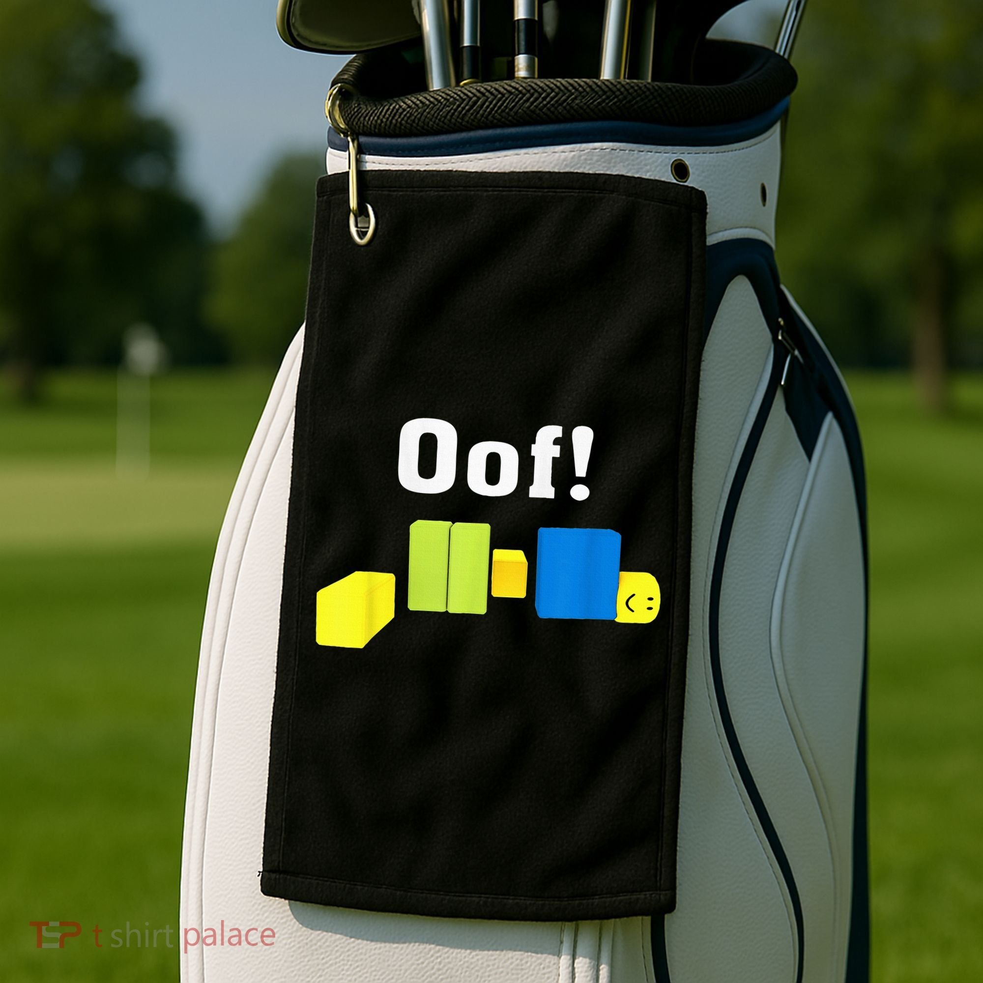 OOF! Funny Blox Noob Gamer Gifts For Gamers Golf Towel