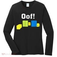 OOF! Funny Blox Noob Gamer Gifts For Gamers Women's Long Sleeve Shirt thumb 0