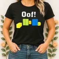 OOF! Funny Blox Noob Gamer Gifts For Gamers Women's T-Shirt thumb 2