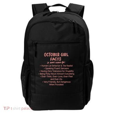 October Facts Birthday Funny Gift Born Libra Or Scorpio Gift Backpack