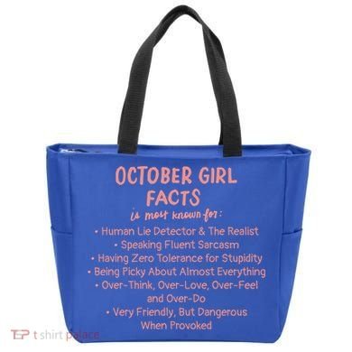 October Facts Birthday Funny Gift Born Libra Or Scorpio Gift Tote Bag