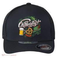 Oktoberfest Funny Beer Hat Pretzel And Edelweiss Flexfit Unipanel Trucker Cap thumb 0