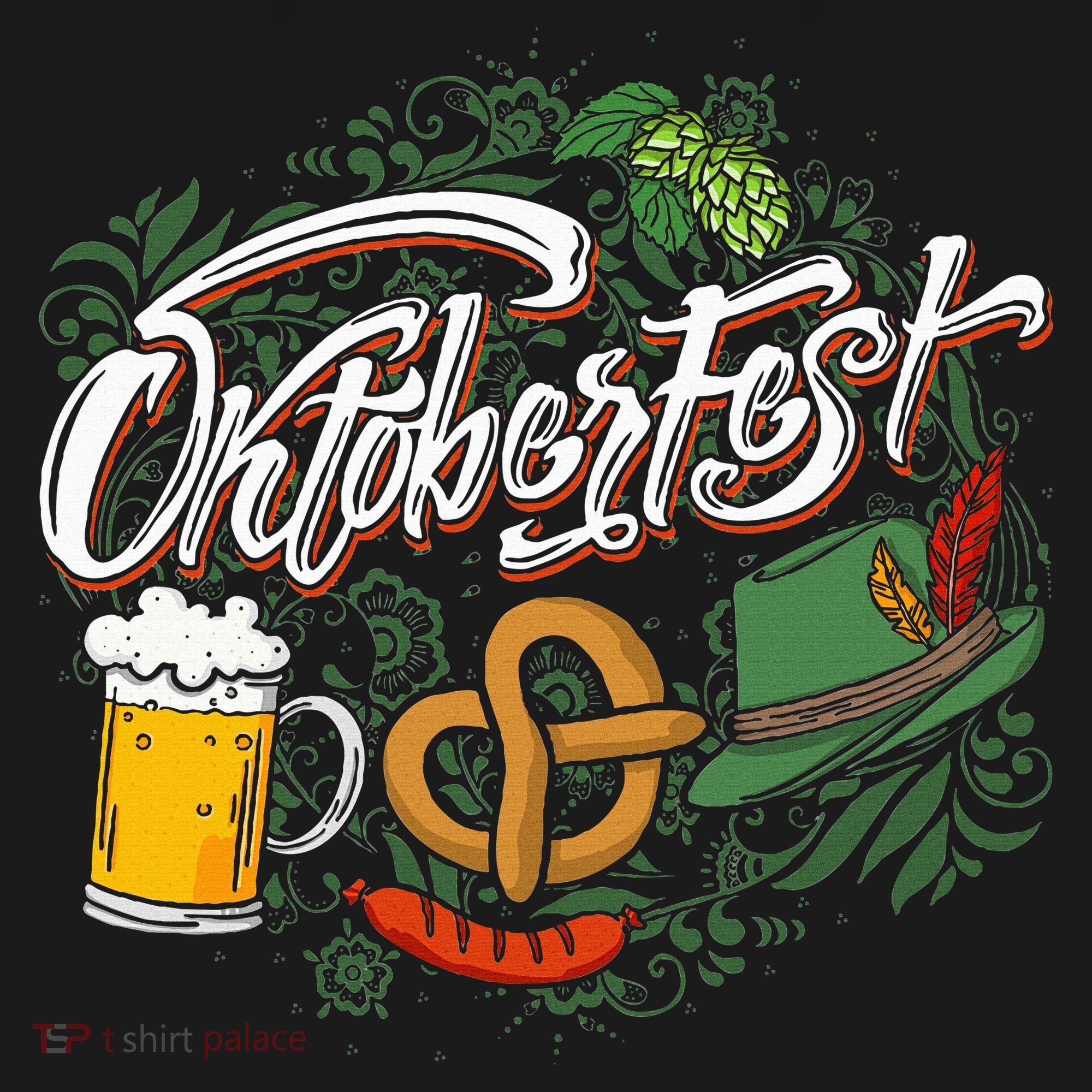Oktoberfest Funny Beer Hat Pretzel And Edelweiss Flexfit Unipanel Trucker Cap