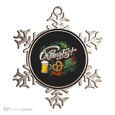 Oktoberfest Funny Beer Hat Pretzel And Edelweiss Ornament