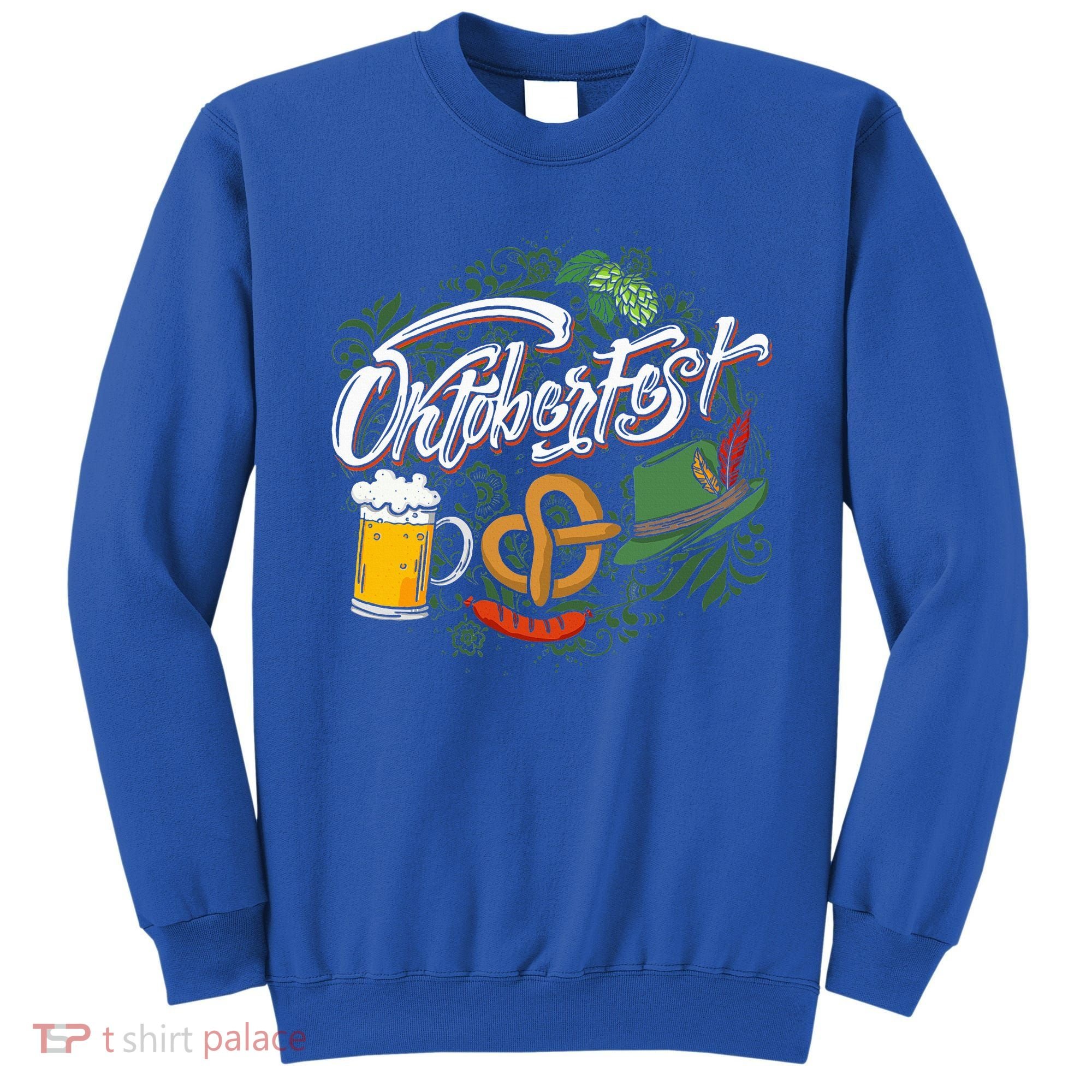 Oktoberfest Funny Beer Hat Pretzel And Edelweiss Sweatshirt