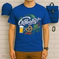 Oktoberfest Funny Beer Hat Pretzel And Edelweiss T-Shirt thumb 6