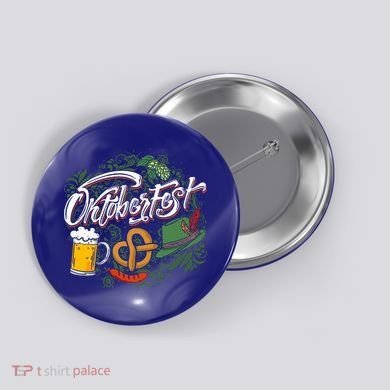 Oktoberfest Funny Beer Hat Pretzel And Edelweiss Button