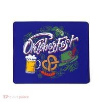 Oktoberfest Funny Beer Hat Pretzel And Edelweiss Mousepad thumb 0
