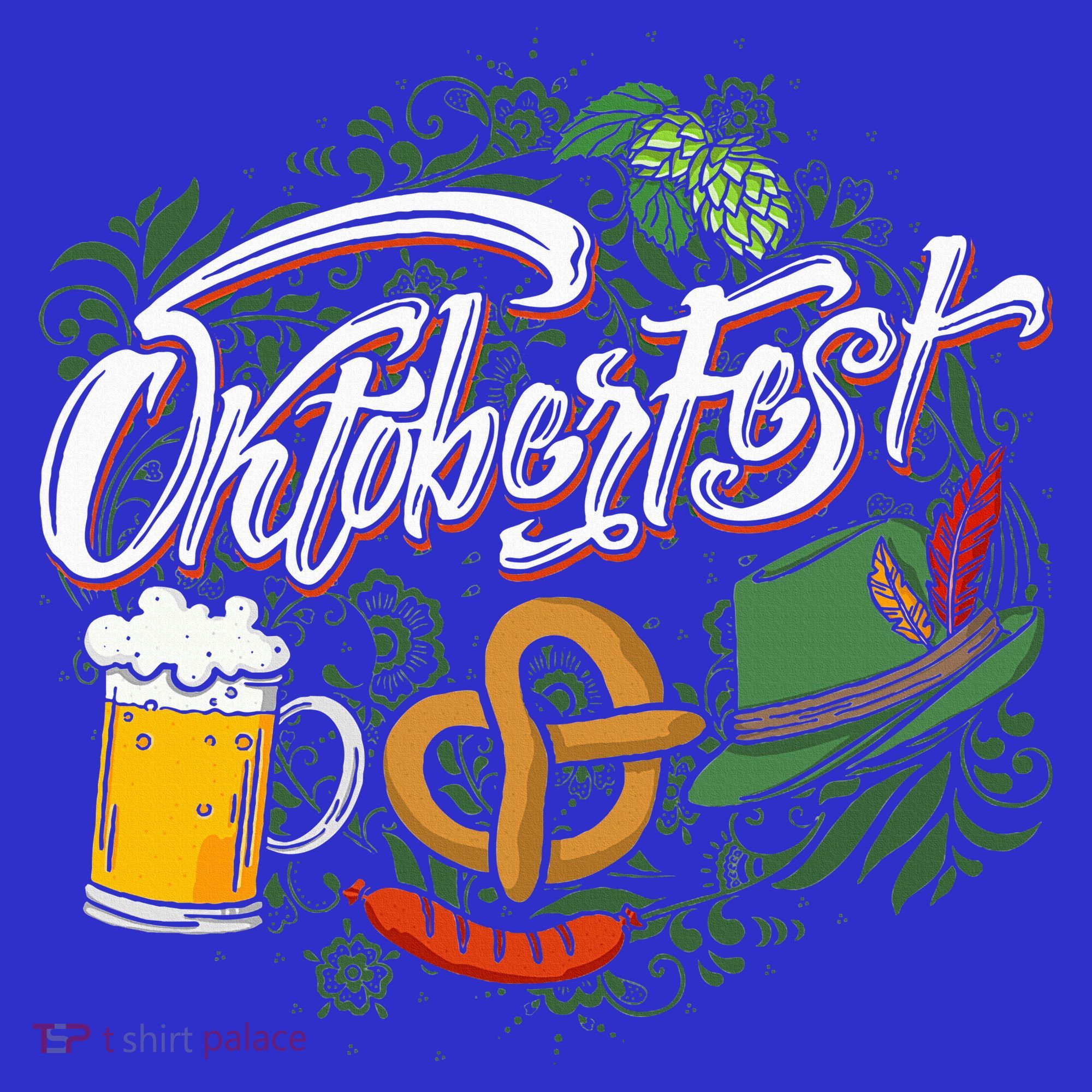 Oktoberfest Funny Beer Hat Pretzel And Edelweiss Women's T-Shirt