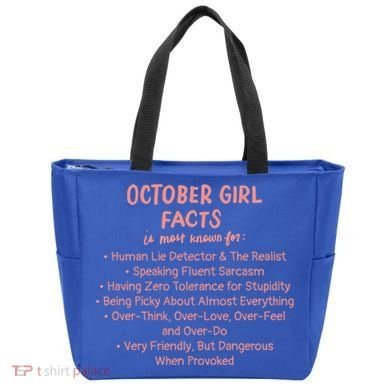 October Facts Birthday Funny Gift Born Libra Or Scorpio Gift Tote Bag