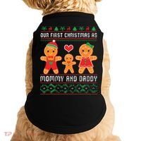 Our First Christmas As Mommy And Daddy Matching Family Doggie Tank thumb 0