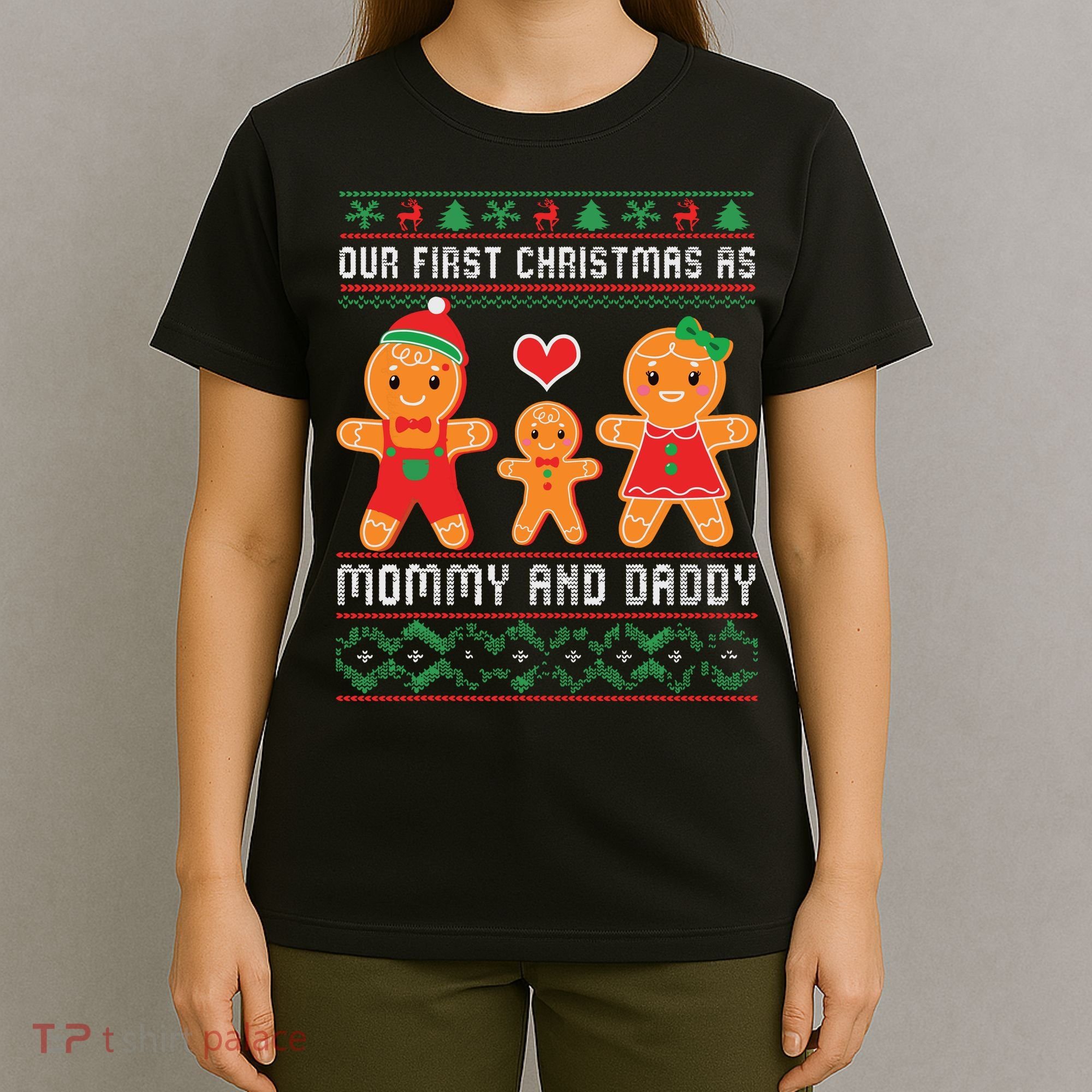Our First Christmas As Mommy And Daddy Matching Family T-Shirt