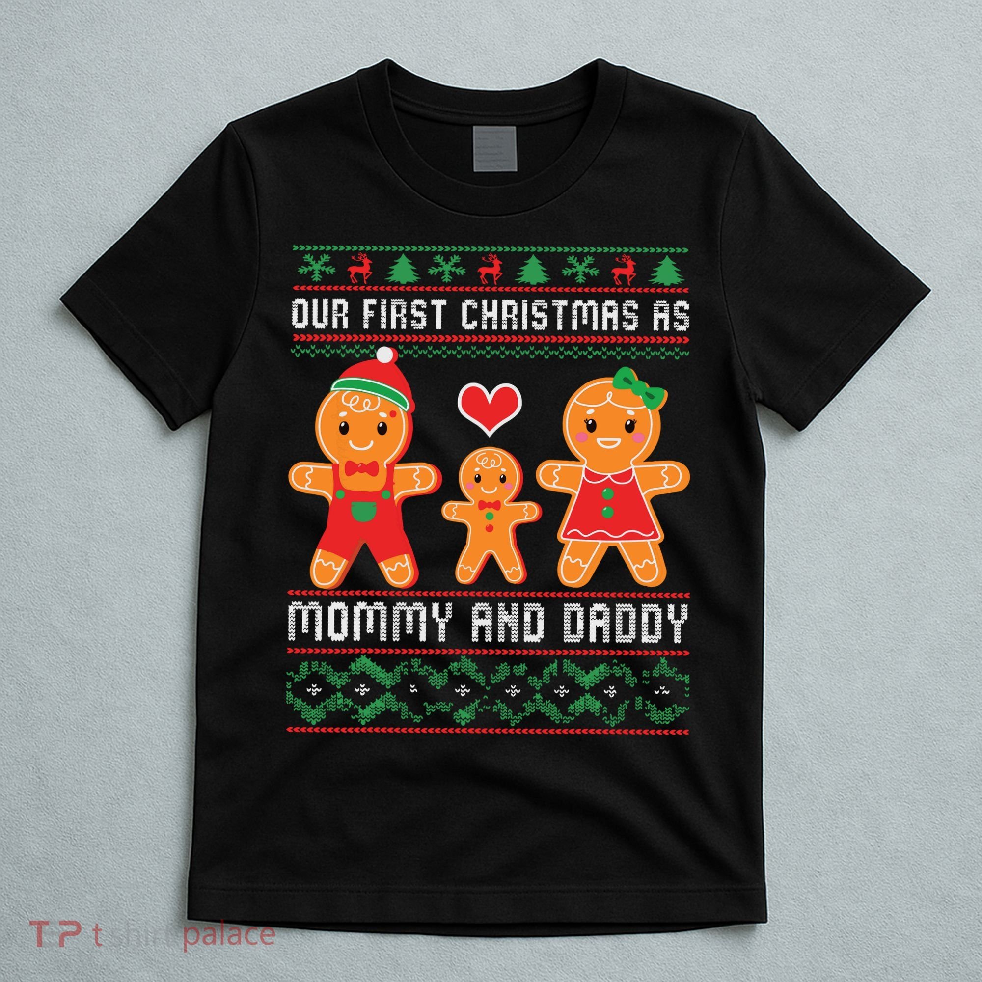 Our First Christmas As Mommy And Daddy Matching Family T-Shirt