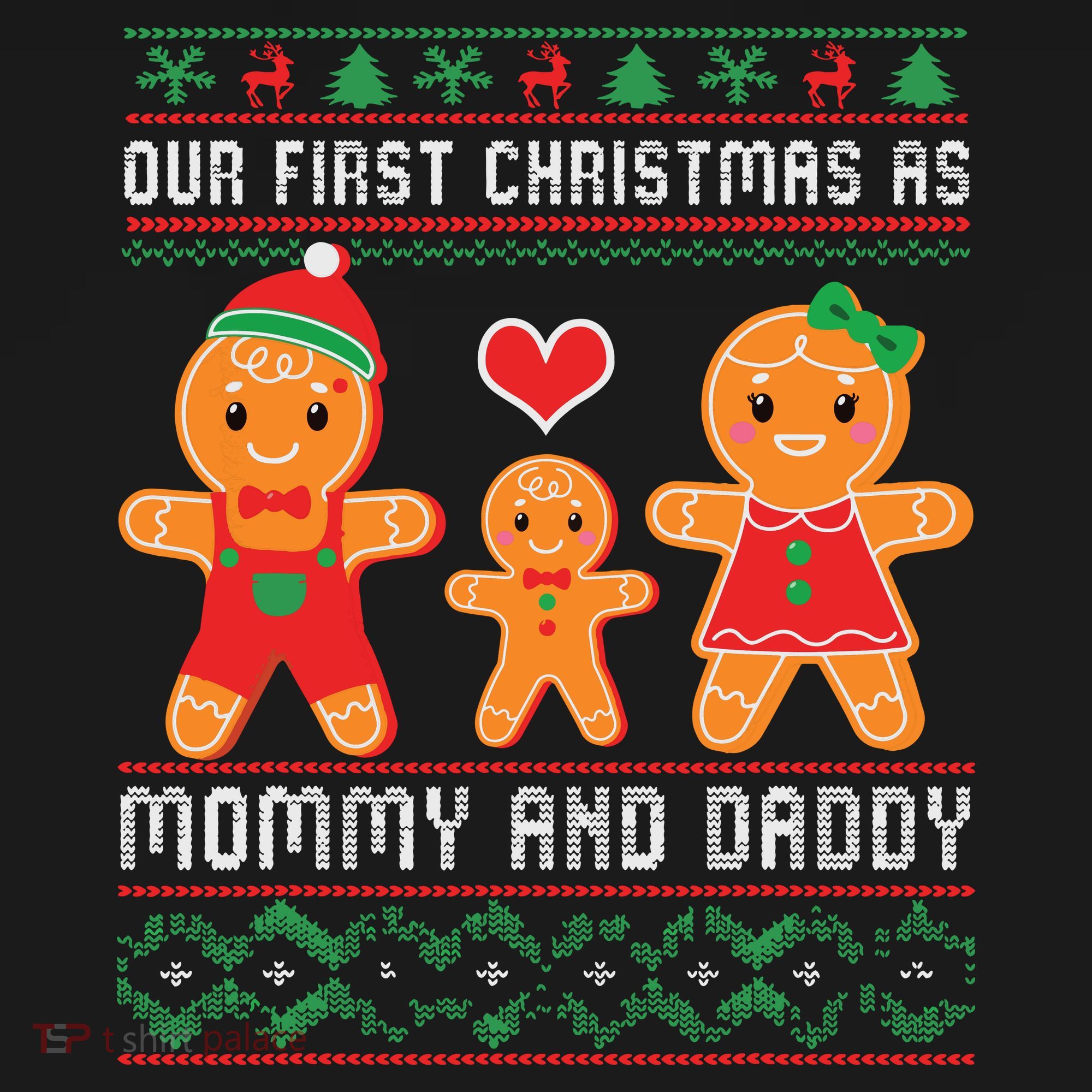 Our First Christmas As Mommy And Daddy Matching Family Women's Hoodie