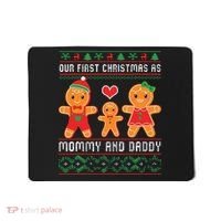 Our First Christmas As Mommy And Daddy Matching Family Mousepad thumb 0