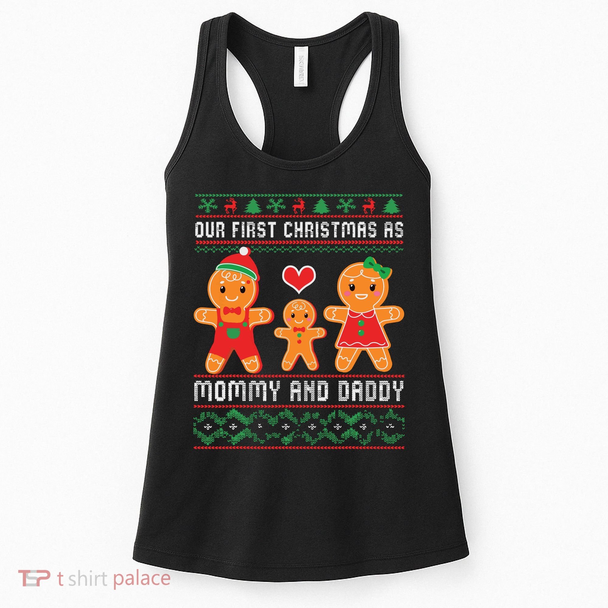 Our First Christmas As Mommy And Daddy Matching Family Women's Tank Top
