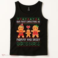Our First Christmas As Mommy And Daddy Matching Family Tank Top thumb 2