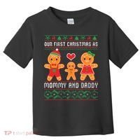 Our First Christmas As Mommy And Daddy Matching Family Toddler T-Shirt thumb 0