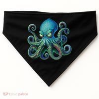 Octopus Fun Cephalopod Sea Creatures Kraken Octopus USA-Made Doggie Bandana thumb 0