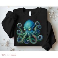 Octopus Fun Cephalopod Sea Creatures Kraken Octopus Sweatshirt thumb 2