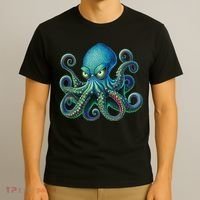 Octopus Fun Cephalopod Sea Creatures Kraken Octopus T-Shirt thumb 3