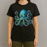 Octopus Fun Cephalopod Sea Creatures Kraken Octopus T-Shirt thumb 4